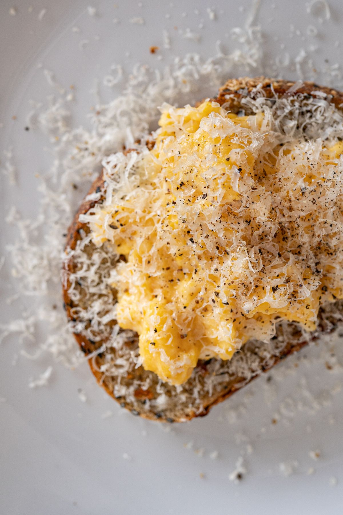 Cacio e Pepe Scrambled Eggs Toast