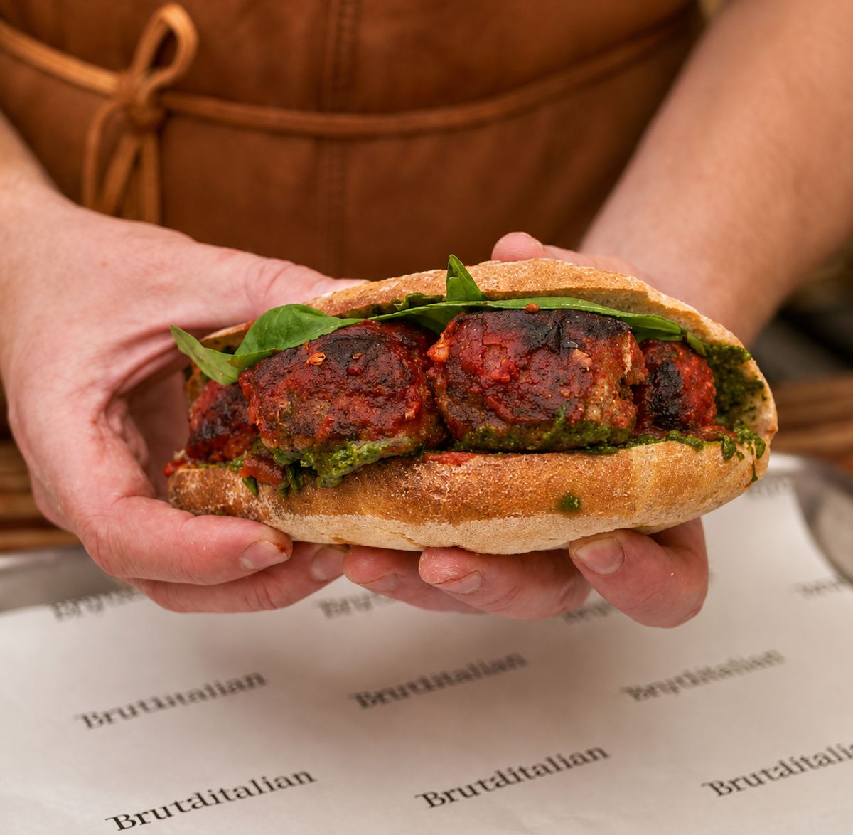 Ciabatta with Meatballs
